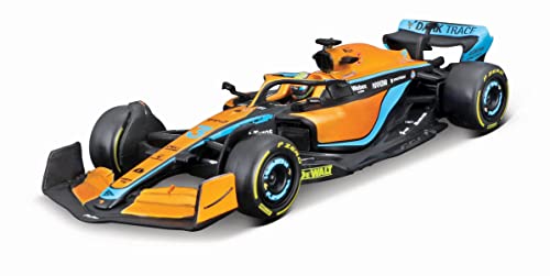 Bburago McLaren F1 Team MCL36 (2022): Modellauto im Maßstab 1:43, 3 Daniel Ricciardo, mit Fahrer, Hardcase, orange (18-38064R) von Bburago