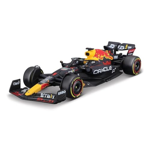 Bburago F1 Red Bull RB18 (2022): Modellauto im Maßstab 1:43, 1 Max Verstappen, Windowbox, blau (18-38061V) von Bburago