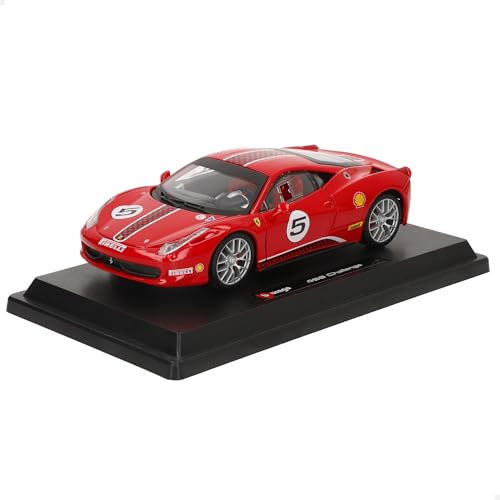 Bburago 15626302-1:24 Ferrari Race und Play 458 Challenge Fahrzeug, Rood von Bburago