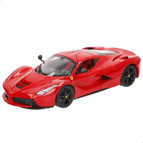 Bburago LaFerrari: Modellauto im Maßstab 1:18, Ferrari Race & Play Serie, Kofferraum und Motorhaube zum Öffnen, lenkbar, 24 cm, rot (18-16001R) Bburago LaFerrari: Modellauto im Maßstab 1:18, Ferrari Race & Play Serie, Kofferraum und Motorhaube zum Öffnen, lenkbar, 24 cm, rot (18-16001R) von Bburago