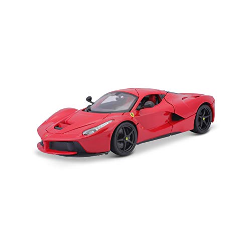 Bburago LaFerrari: Modellauto im Maßstab 1:18, Ferrari Race & Play Serie, Kofferraum und Motorhaube zum Öffnen, lenkbar, 24 cm, rot (18-16001R) von Bburago