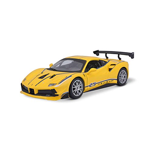 Bburago 18-26307 Ferrari 488 Challenge Modellauto 1:24, gelb von Bburago