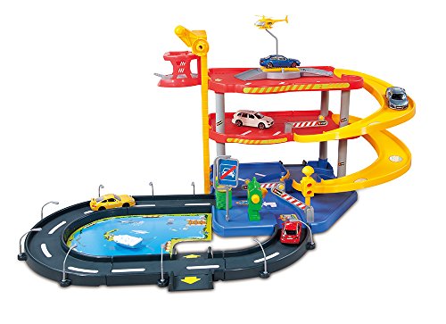 Bburago 30025 Bijoux Street Fire Parking Playset 30025-Autobahn Zubehor-Parkgarage, Bunte, detaillierte Muster mit Cartoon-Themen, Standard von Bburago
