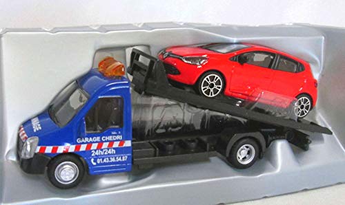 Bburago 1:43 Street Fire LKW Abschleppwagen blau mit BMW 335i – Realistisches Modell aus Kunststoff und Metall – Spielzeug ab 3 Jahren – Geschenkidee zum Geburtstag und zu Weihnachten – REGT die von Bburago