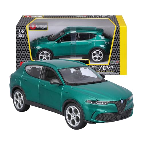 Bburago Alfa Romeo Tonale: Modellauto im Maßstab 1:24, Türen beweglich, rot (18-21109R) von Bburago