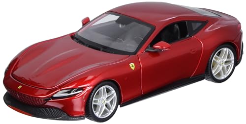 Bburago Ferrari Roma: Modellauto im Maßstab 1:24, Ferrari Race & Play Serie, Türen beweglich, rot (18-26029) von Bburago