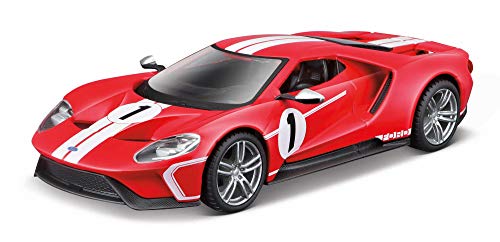 Bburago B18-41163 Heritage Collection 2018 Ford GT Race Druckguss-Auto, Rot von Bburago
