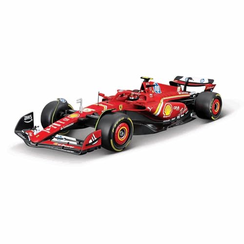 Bburago Build-It-Yourself Die-Cast Formel 1 F1 Modellbausatz - Ferrari SF-24 - Sainz - Maßstab 1:24 - Außergewöhnlich detailliertes Sammlerstück Nachbildung Rennwagen von Bburago