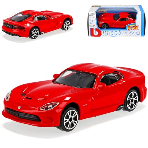Bburago Dodge Viper SRT GTS Rot Coupe Ab 2013 3. Generation 1/43 Modell Auto von Bburago