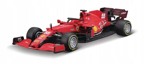 Bburago F1 Ferrari SF21 Carlos Sainz 1:43 Modellauto für Kinder (unisex) von Bburago