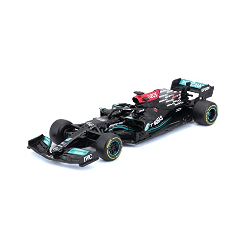 Bburago F1 Mercedes-AMG W12 (2021): Modellauto im Maßstab 1:43, 44 Lewis Hamilton, schwarz (18-38038H) von Bburago