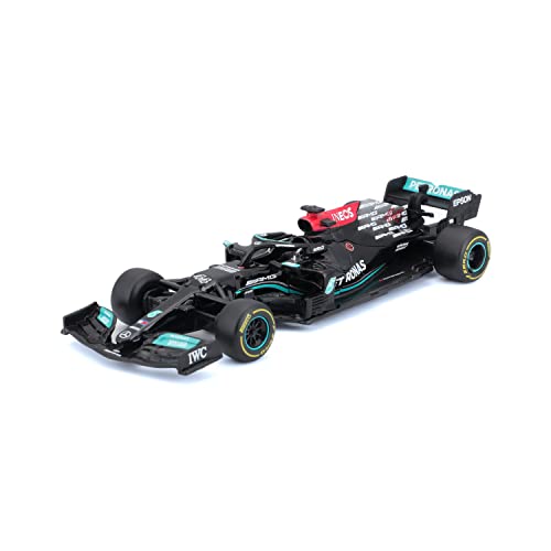Bburago F1 Mercedes-AMG W12 (2021): Modellauto im Maßstab 1:43, #44 Lewis Hamilton, schwarz (18-38038H) von Bburago