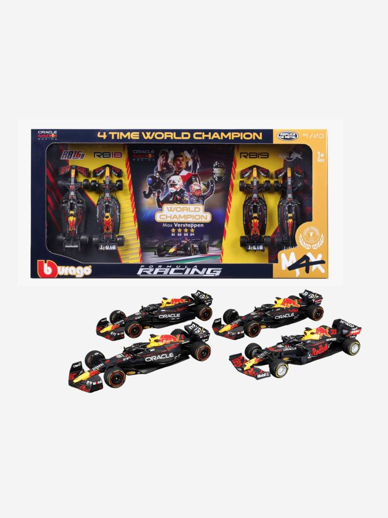 Bburago F1 Red Bull Racing Max Verstappen World Champion Autoset 1:43 4er-Pack Bburago F1 Red Bull Racing Max Verstappen World Champion Autoset 1:43 4er-Pack von Bburago