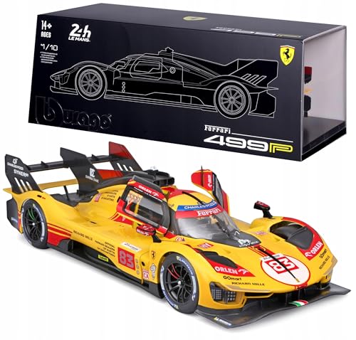 Bburago FERRARI RACING 499P LE MANS HYPERCAR (2024) AF CORSE #83 – Deluxe-Hartschalenkoffer – Maßstab 1:18 – unglaublich detaillierte Druckguss-Nachbildung, Rennwagen-Modell von Bburago