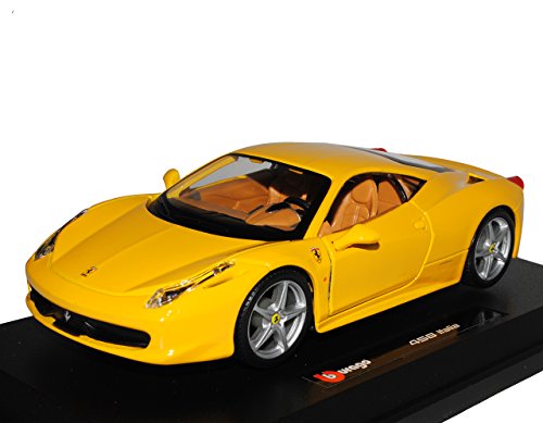 Bburago Ferrari 458 Italia Coupe Gelb Ab 2009 1/24 Modell Auto mit individiuellem Wunschkennzeichen Bburago Ferrari 458 Italia Coupe Gelb Ab 2009 1/24 Modell Auto mit individiuellem Wunschkennzeichen von Bburago