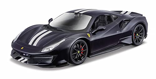 Bburago Ferrari 488 Pista (2018): Modellauto im Maßstab 1:24, Ferrari Race & Play Serie, Türen beweglich, blau (18-26026B) von Bburago