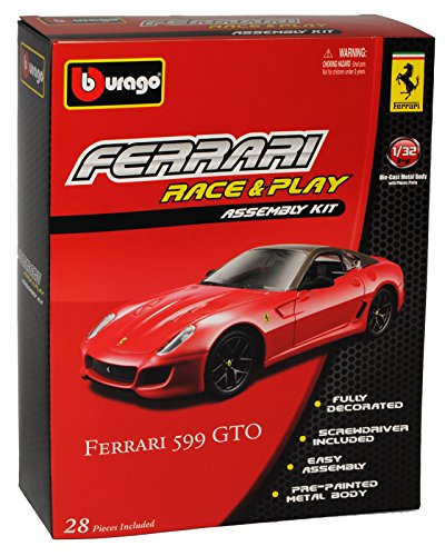 Bburago Ferrari 599 GTO Coupe Rot mit Grau Bausatz Kit 1/32 Modell Auto mit individiuellem Wunschkennzeichen Bburago Ferrari 599 GTO Coupe Rot mit Grau Bausatz Kit 1/32 Modell Auto mit individiuellem Wunschkennzeichen von Bburago