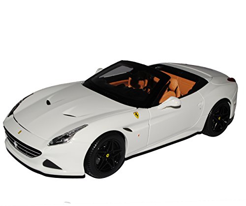 Bburago Ferrari California T Turbo Cabrio Offen Weiss Ab Facelift 2014 Signature 1/18 Modell Auto mit individiuellem Wunschkennzeichen von Bburago