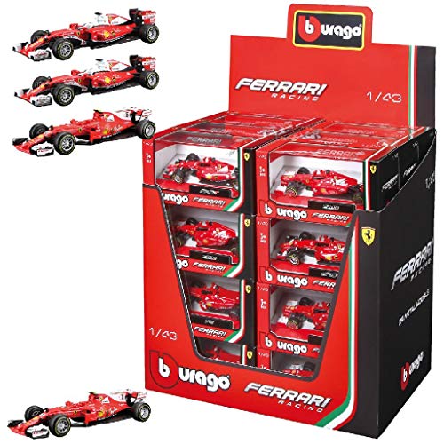 Bburago Ferrari F1 Vettel 1:43 (Sortiert Modelle),Rot von Bburago