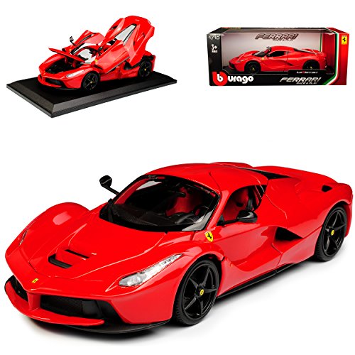 Bburago Ferrari LaFerrari Coupe Rot mit Schwarzen Felgen Ab 2013 1/18 Modell Auto von Bburago