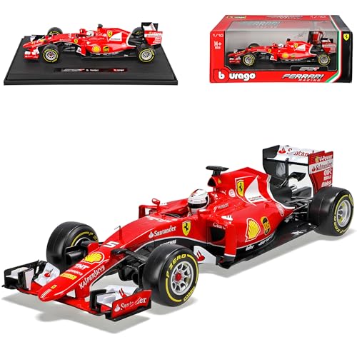 Bburago Ferrari SF15-T Sebastian Vettel Nr 5 Formel 1 2015 1/18 Modell Auto mit individiuellem Wunschkennzeichen von Bburago