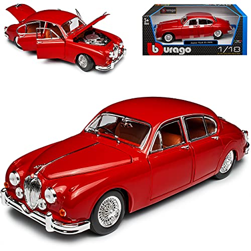 Bburago Jaguar Mark MKII 1959 Rot 1/18 Modell Auto Bburago Jaguar Mark MKII 1959 Rot 1/18 Modell Auto von Bburago