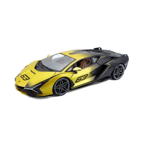 Bburago Lamborghini Sian FKP 37 1:18 Modellauto, Gelb und Schwarz von Bburago