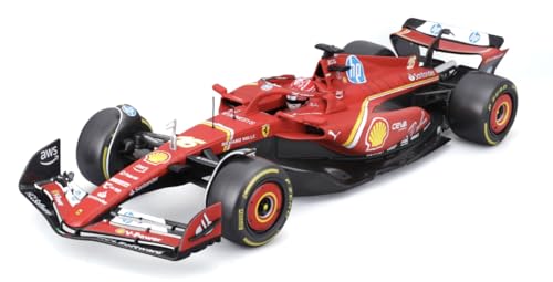 Bburago - Maßstab 1:18, kompatibel mit Ferrari SF24# 16, kompatibel mit Charles Leclerc Deluxe Version Rennwagen-Modell Bburago - Maßstab 1:18, kompatibel mit Ferrari SF24# 16, kompatibel mit Charles Leclerc Deluxe Version Rennwagen-Modell von Bburago