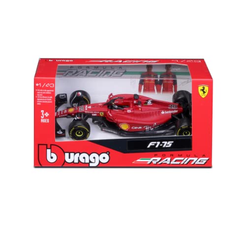 Bburago 1:43 F1 2022 Ferrari F1-75 Leclerc, Rot von Bburago