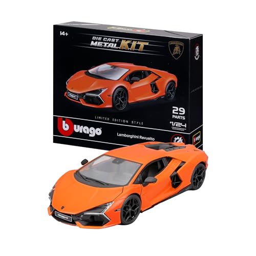 Bburago - Modell-Bausatz Lamborghini Revuelto Maßstab 1:24, Bausatz mit 29 Teilen, Detaillierte Nachbildung mit offizieller Lamborghini-Lizenz von Bburago