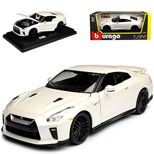 Bburago Nisan Skyline GT-R R35 Coupe Weiss Modell Ab 2008 Version 2017 1/24 Modell Auto von Bburago