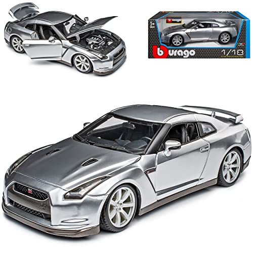 Bburago Nissan Skyline GT-R R35 Coupe Silber Ab 2008 18-12079 1/18 Modell Auto Bburago Nissan Skyline GT-R R35 Coupe Silber Ab 2008 18-12079 1/18 Modell Auto von Bburago