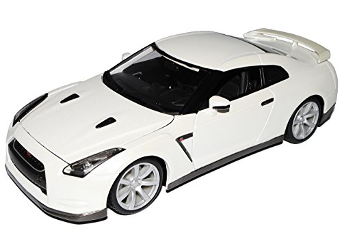 Bburago Nissan Skyline GT-R R35 Coupe Weiss Ab 2008 18-12079 1/18 Modell Auto mit individiuellem Wunschkennzeichen von Bburago