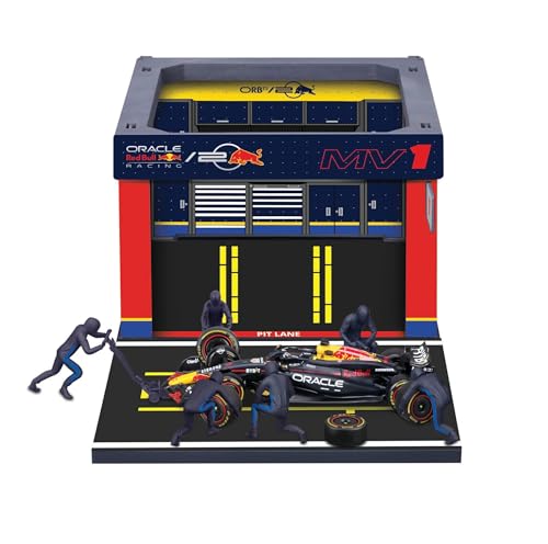 Bburago - Pit Stop Red Bull RB20 2024#1 Verstappen, Spielset mit Diorama, 1:43 und 6 Mechanikern, Detailgetreu, Red Bull-Lizenz, Alter 3+ Bburago - Pit Stop Red Bull RB20 2024#1 Verstappen, Spielset mit Diorama, 1:43 und 6 Mechanikern, Detailgetreu, Red Bull-Lizenz, Alter 3+ von Bburago