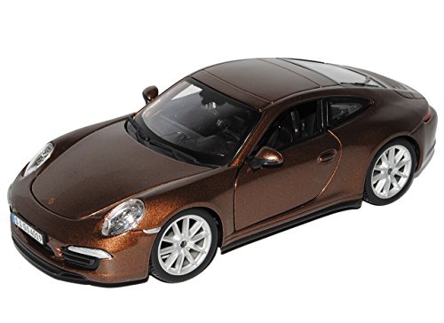 Bburago Porsche 911 991 Carrera S Coupe Braun Ab 2011 1/24 Modell Auto von Bburago