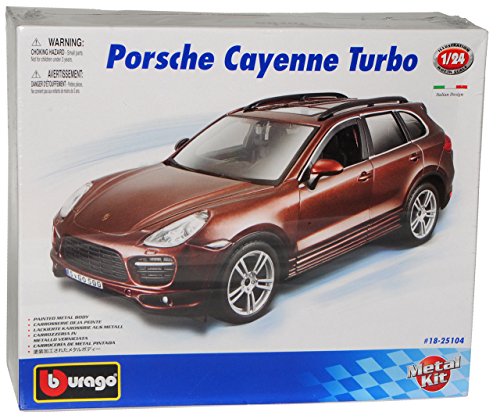 Bburago Porsche Cayenne Turbo Rot Braun II 2. Generation Ab 2010 Bausatz Kit 1/24 Modell Auto mit individiuellem Wunschkennzeichen von Bburago