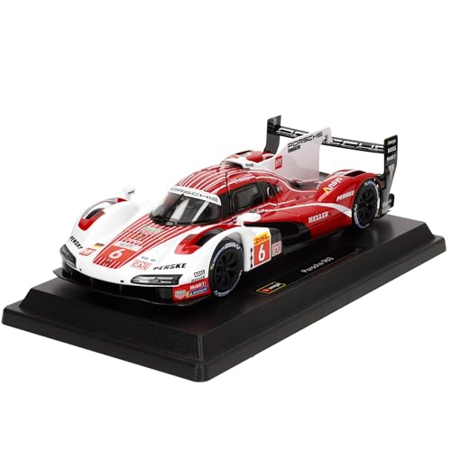 Bburago - Porsche Penske 963#6 Maßstab 1:24, Diecast-Auto, Detailgetreu in Rot und Weiß, Türen zum Öffnen, Porsche-Lizenz, Alter 3+ Bburago - Porsche Penske 963#6 Maßstab 1:24, Diecast-Auto, Detailgetreu in Rot und Weiß, Türen zum Öffnen, Porsche-Lizenz, Alter 3+ von Bburago