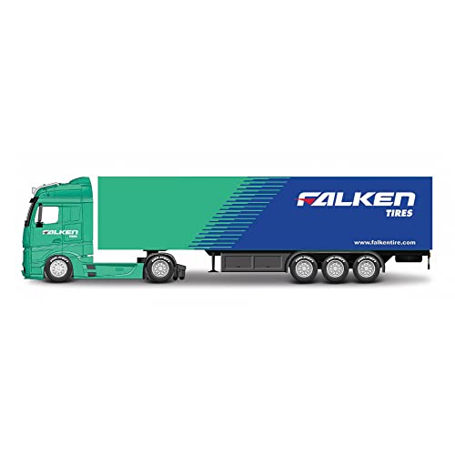 Bburago Street FIRE HAULERS with Trailer Die-Cast Truck - M-B ACTROS GIGASPACE FALKEN - 1:43 Scale - Collectible Toy, Assorted Designs and Colours Bburago Street FIRE HAULERS with Trailer Die-Cast Truck - M-B ACTROS GIGASPACE FALKEN - 1:43 Scale - Collectible Toy, Assorted Designs and Colours von Bburago
