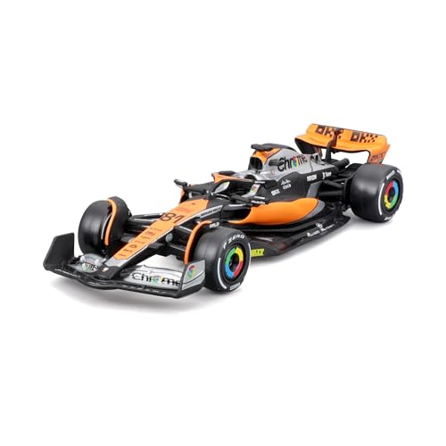 Bburago F1 McLaren MCL60 (2023), Piastri: Formel 1-Modellauto im Maßstab 1:43, ab 3 Jahren (18-38087P), Orange von Bburago
