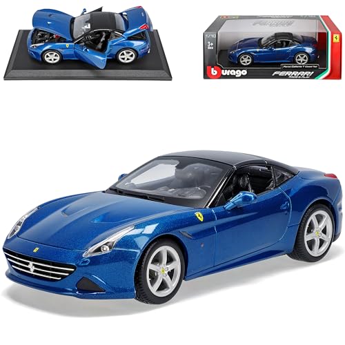 Bburago Ferrari California T Coupe Geschlossen Blau Ab 2015 1/18 Modell Auto mit individiuellem Wunschkennzeichen von Bburago