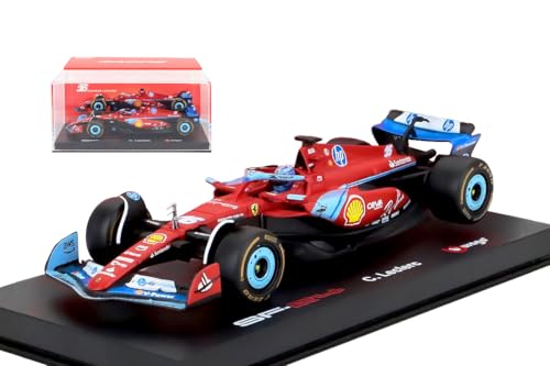 Ferrari F1 SF-24 Team SCUDERIA FERRARI N 16 3rd Miami GP 2024 CHARLES LECLERC - WITH PILOT AND SHOWCASE RED BLACK LIGHT BLUE Ferrari F1 SF-24 Team SCUDERIA FERRARI N 16 3rd Miami GP 2024 CHARLES LECLERC - WITH PILOT AND SHOWCASE RED BLACK LIGHT BLUE von Bburago
