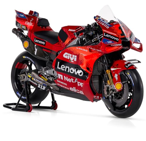 MAISTO - Ducati Lenovo Team 2023 Bagnaia #1 - Realistisches Motorradmodell im Maßstab 1:18, offizielle Ducati Lizenz, empfohlenes Alter ab 3 Jahren von Bburago