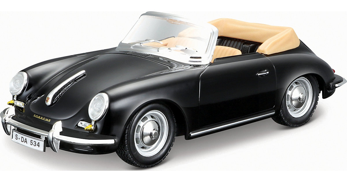 Porsche 356B Cabrio (1961), 1:24 schwarz von Bburago