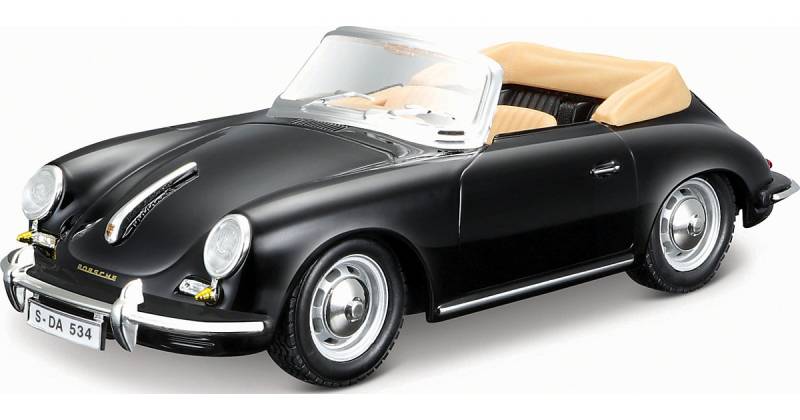 Porsche 356B Cabrio (1961), 1:24 schwarz von Bburago