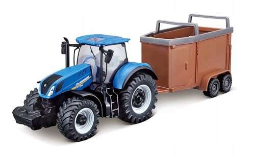 TRAKTOR NEW HOLLAND T7.315 Anhänger Pferde Bburago TRAKTOR NEW HOLLAND T7.315 Anhänger Pferde Bburago von Bburago