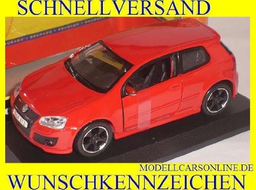 VW VOLKSWAGEN GOLF V GTI 5 ROT RED 1/32 BBURAGO BURAGO MODELLAUTO MODELL AUTO von Bburago