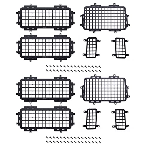 Bcowtte 2 Sets für MN D90 D99S MN99S 1/12 Rückseite Metall stereoskopisch Fenster Schutznetz Zubehör von Bcowtte