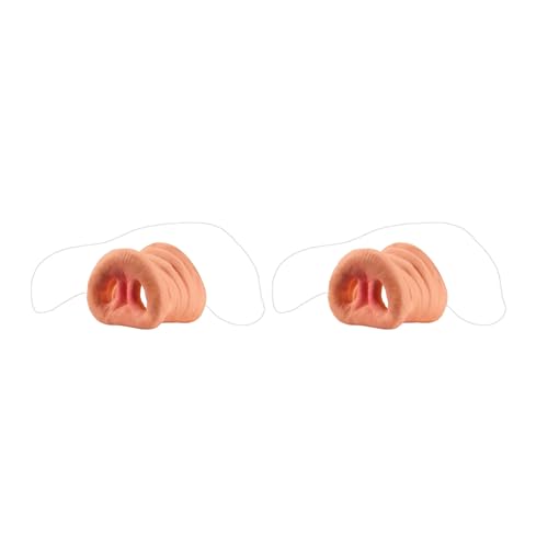 Bcowtte 2X Pig Nasenband KostüM Gummi Schnauze Erwachsenes Kind Halloween Funny Tricks Geschenke von Bcowtte