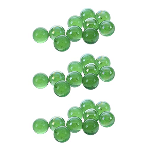 Bcowtte 30 Stück Murmeln 16 mm Glasmurmeln Knicker Glaskugeln Dekoration Farbe Nuggets Spielzeug Grün von Bcowtte
