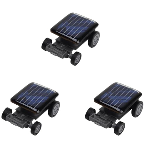 Bcowtte 3X Hohe Qualitaet Kleinste Mini Auto Solar Power Spielzeug Auto Educational Gadget Kinder Kinderspielzeug Heisser Solar Power Toy Schwarz von Bcowtte